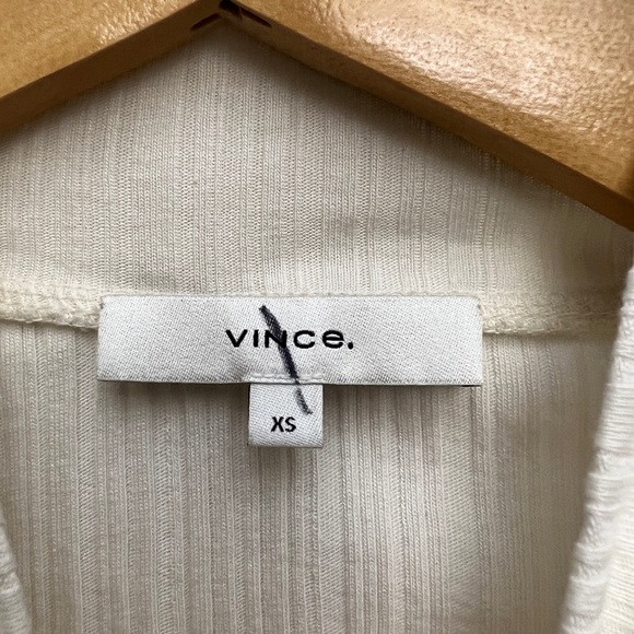 Vince Beige Mock Neck Long Sleeve Top - Picture 4 of 6
